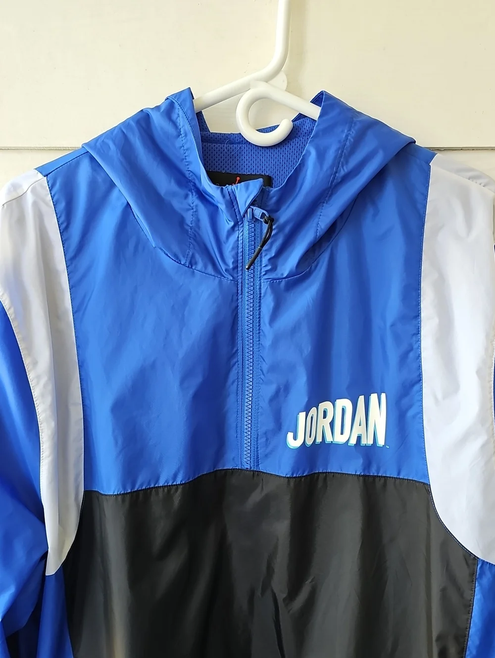 Jordan Flight MVP Woven Hooded Pullover Jacket Blue Black Men’s Large